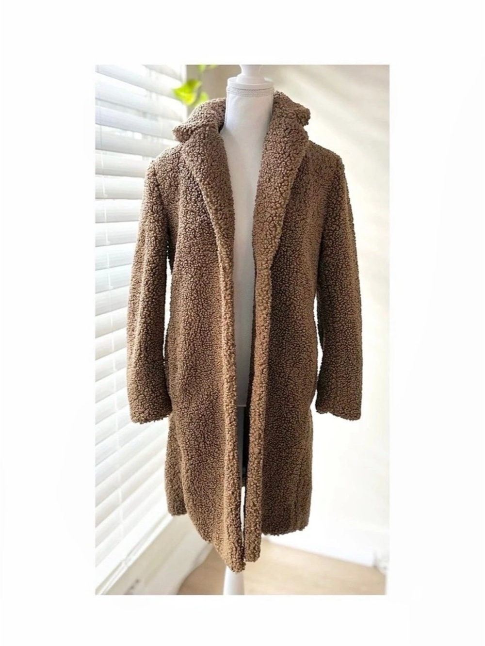 J.Crew Teddy Coat Brown XS Like New